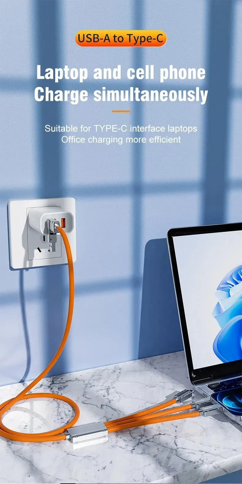 120W USB-A/USB-C 轉 USB-C/iP/Micro USB 線 快速充電資料傳輸 加厚鍍錫銅芯線 1.2M 適用於 iPhone 16 16 Pro 15 14 13 Pro Max 適用於華為 Mate 70 Pro 適用於小米 15pro
