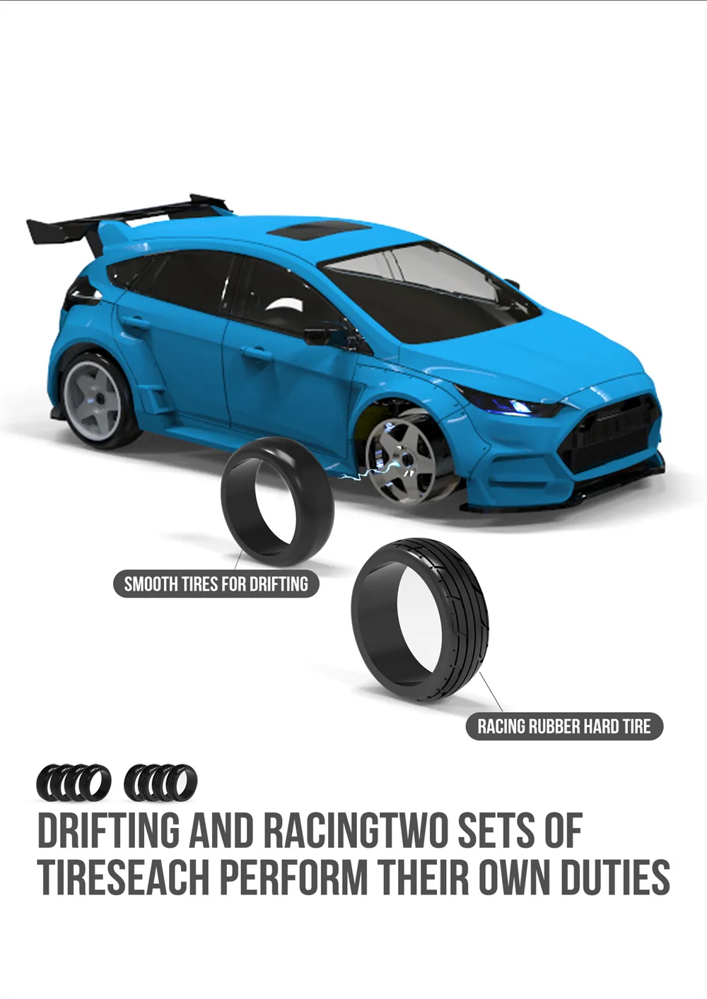 DIATONE Sniclo SNT MIX GO MG044 RTR 1/43 2.4G 4WD Drift RC Car avec gyroscope LED Light Race On-Road Micro Vehicles Modèles Jouets