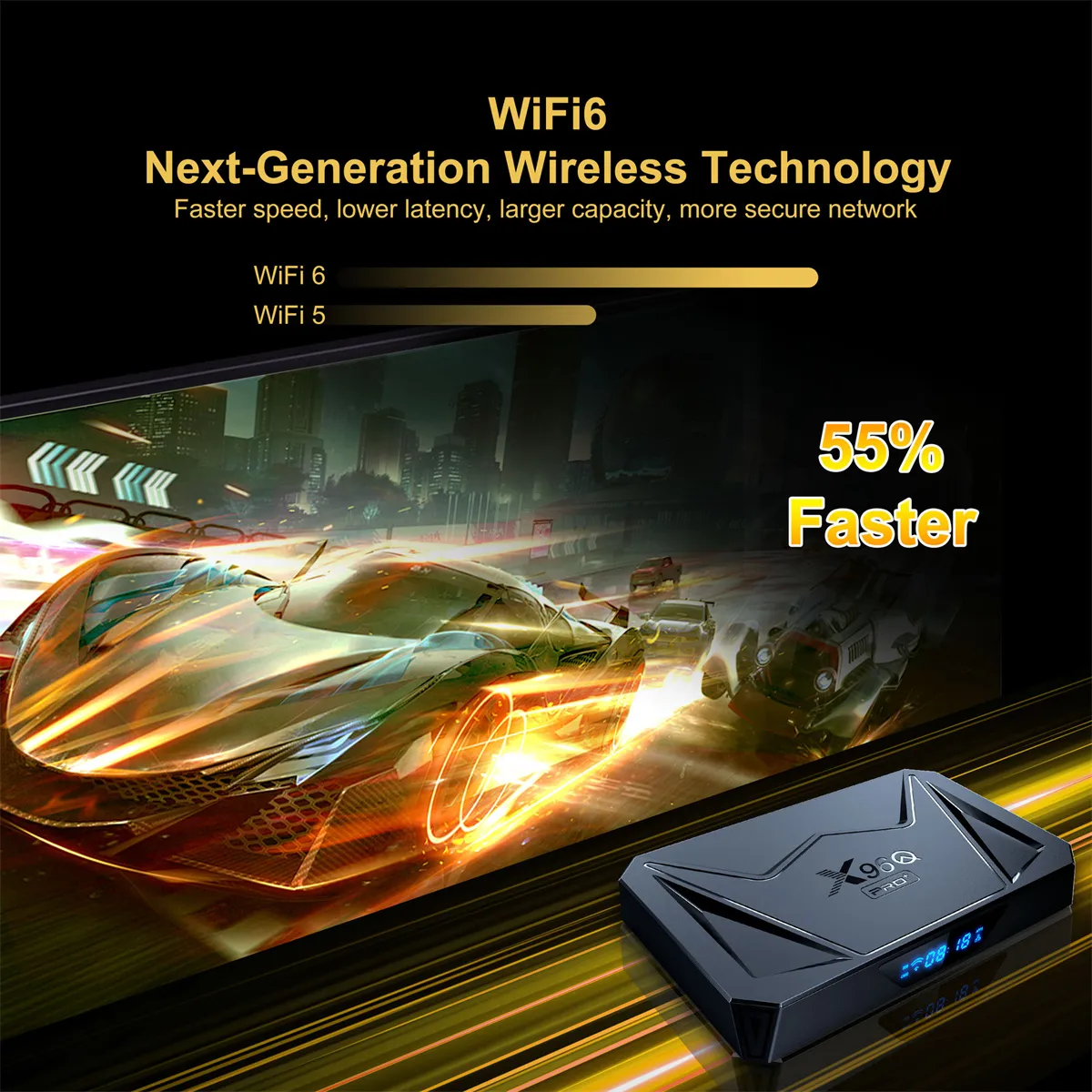 X96QPRO+ 4+64G TV Box Android 14 Allwinner H728 Octa-core 1000M LAN Supporto WiFi6 2.4G/5G e BT5 Lettore multimediale 3D 8K Set Top Box