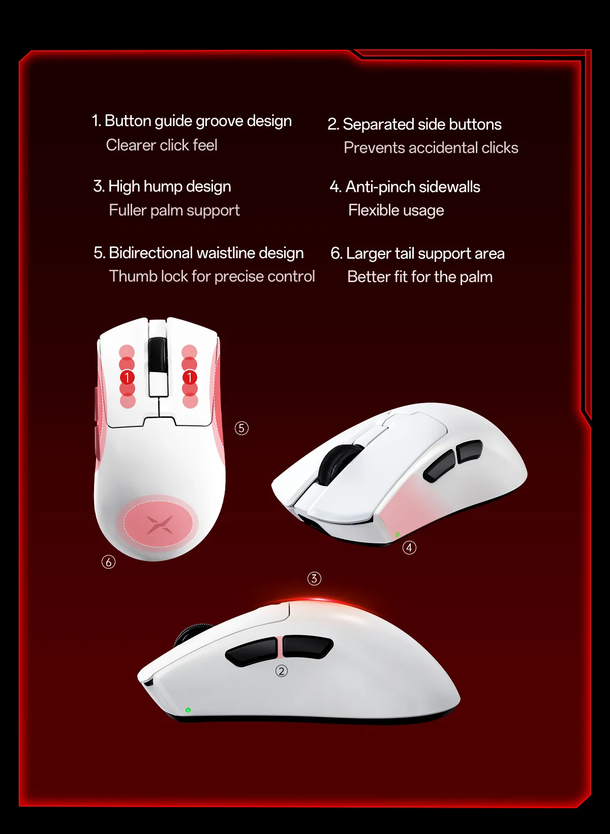 DELUX M900mini Pro Gaming Mouse PAW3395 Sensor FPS Wireless Dual Mode 8K Ergonomic 46g Ultra-Lightweight Mice for PC Laptop Computer