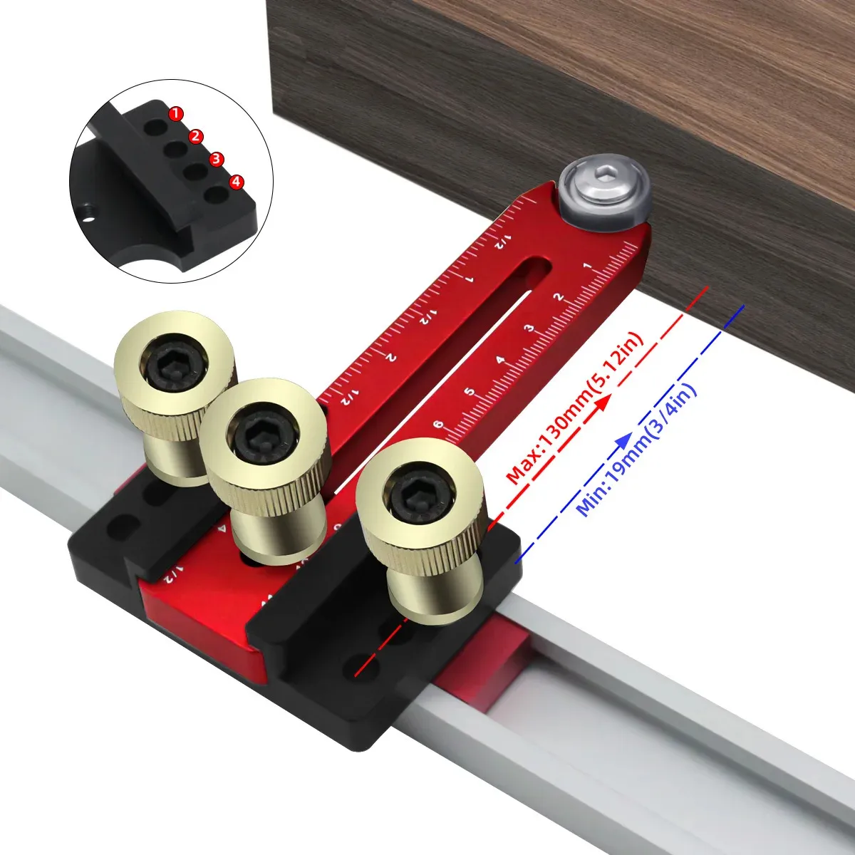 160mm Thin Ripping Jig Table Saw Guide Anodized CNC Aluminum Alloy Fits 3/8 & 3/4 Slots High Precision Adjustable Rust Resistant