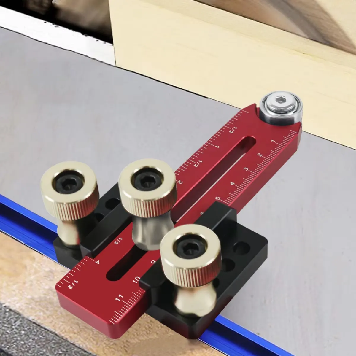 160mm Thin Ripping Jig Table Saw Guide Anodized CNC Aluminum Alloy Fits 3/8 & 3/4 Slots High Precision Adjustable Rust Resistant