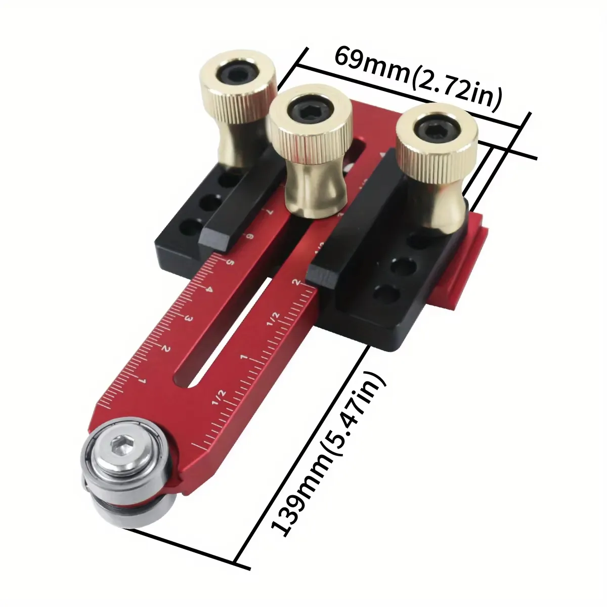 160mm Thin Ripping Jig Table Saw Guide Anodized CNC Aluminum Alloy Fits 3/8 & 3/4 Slots High Precision Adjustable Rust Resistant