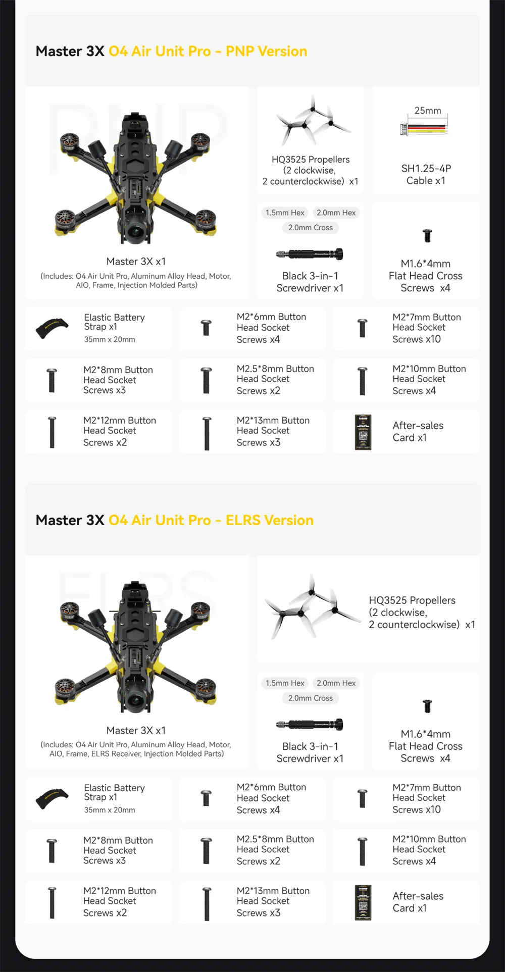 SpeedyBee Master 3X Modular 171mm 4S F4 FPV Racing Drone PNP BNF with O4 Pro / Power Version Optional
