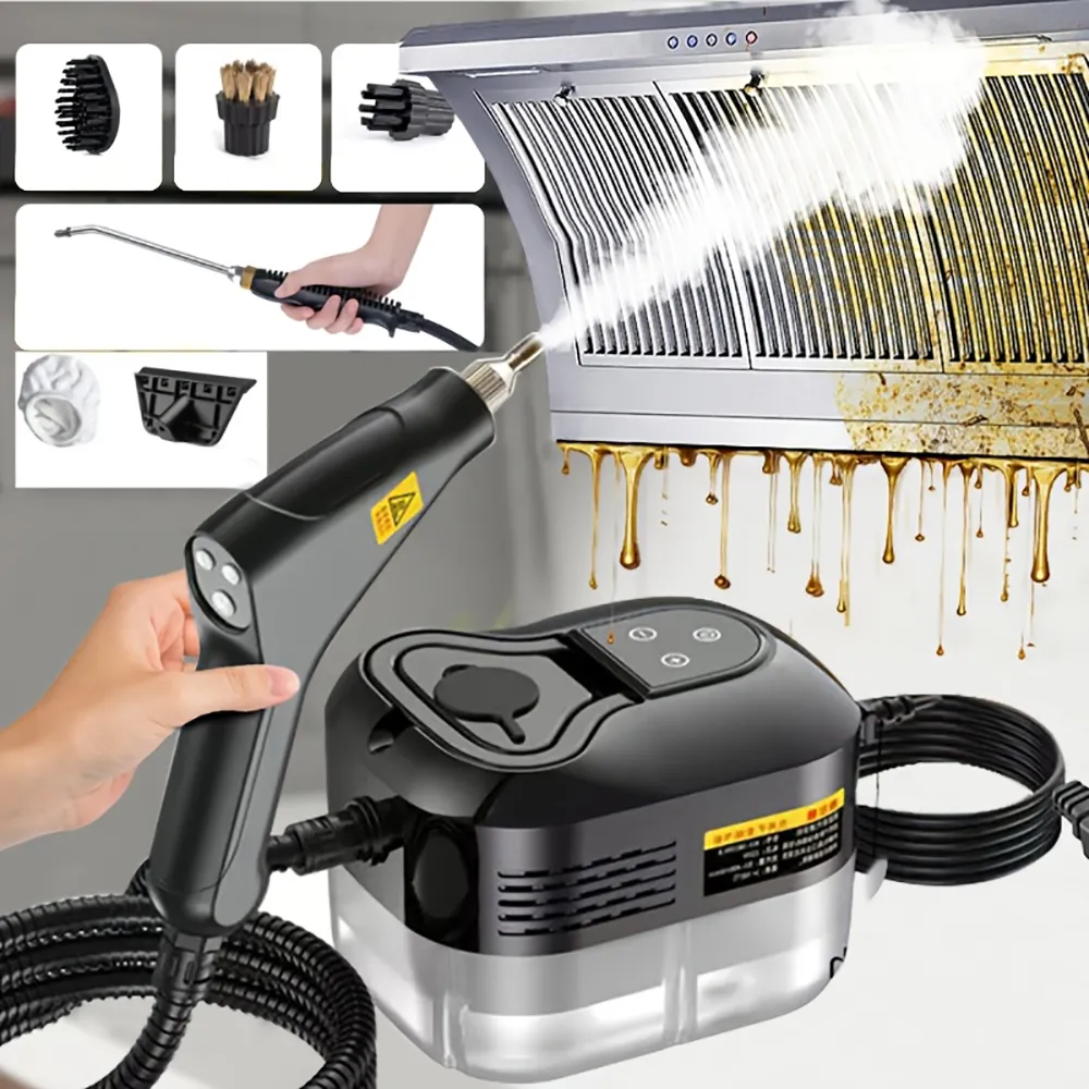 1500W Handheld High Pressure Steam Cleaner Household Steam Cleaner Suitable For Kitchen Fumes Sofas Small Air Conditioners Washing Machines