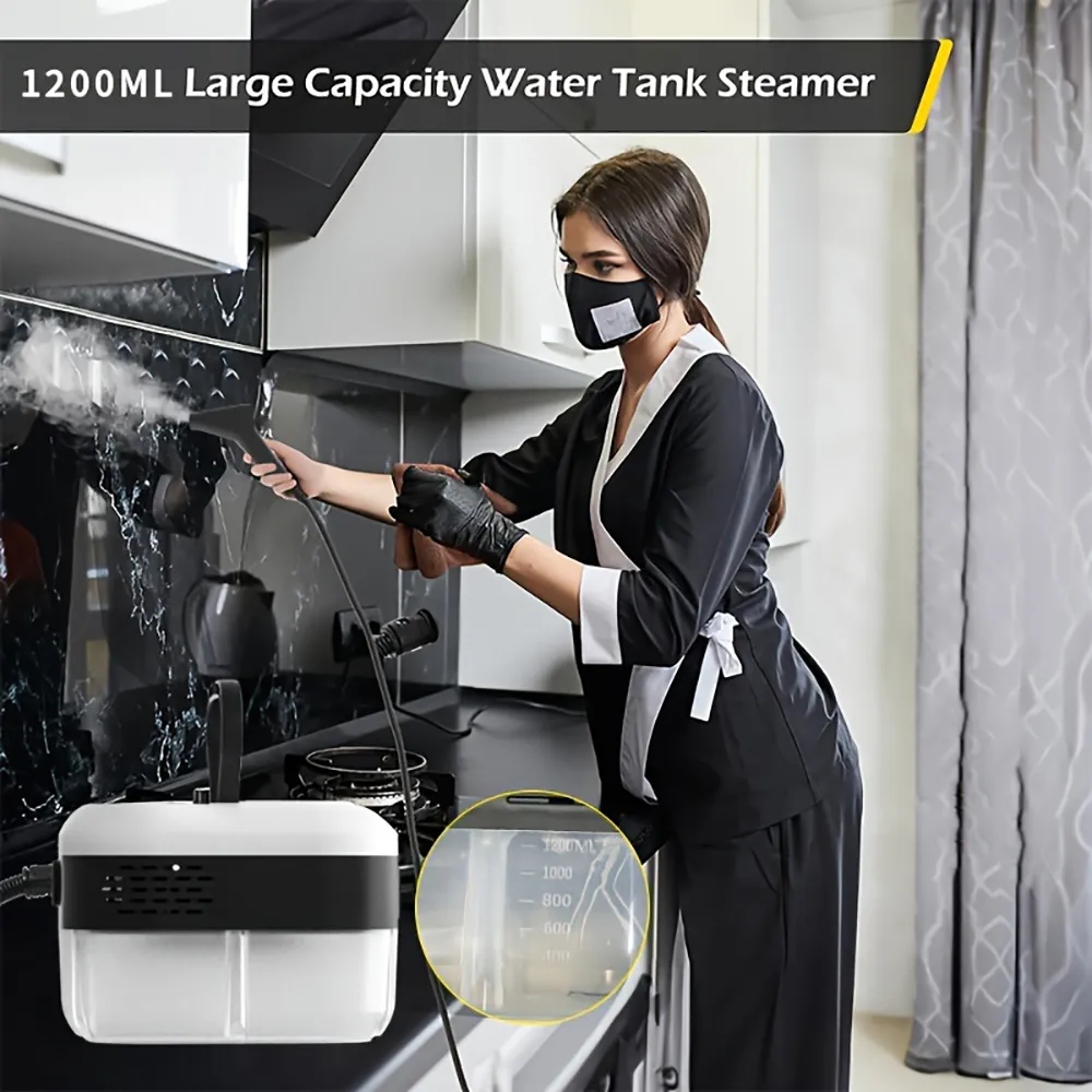 1500W Handheld High Pressure Steam Cleaner Household Steam Cleaner Suitable For Kitchen Fumes Sofas Small Air Conditioners Washing Machines