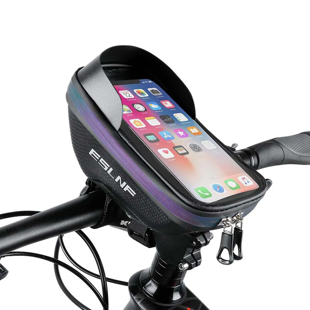 ESLNF Sensitive Touchscreen 8'' Phone Holder Bike Bag Upgraded Sun Visor Hard Shell Waterproof Handlebar Bag Lightweight Large Capacity Cycling Bag ESLNF Sensitive Touchscreen 8'' Phone Holder Bike Bag Upgraded Sun Visor Hard Shell Waterproof Handlebar Bag Lightweight Large Capacity Cycling Bag