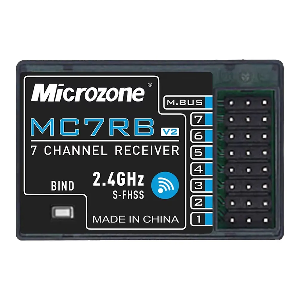 Microzone MC7RE V2 2.4GHz 7CH Dual Antenna PWM SBUS RC Receiver Support Mc6mini Mc7mini Mc8mini Transmitter for RC Airplane Car Boat Vehicle Models