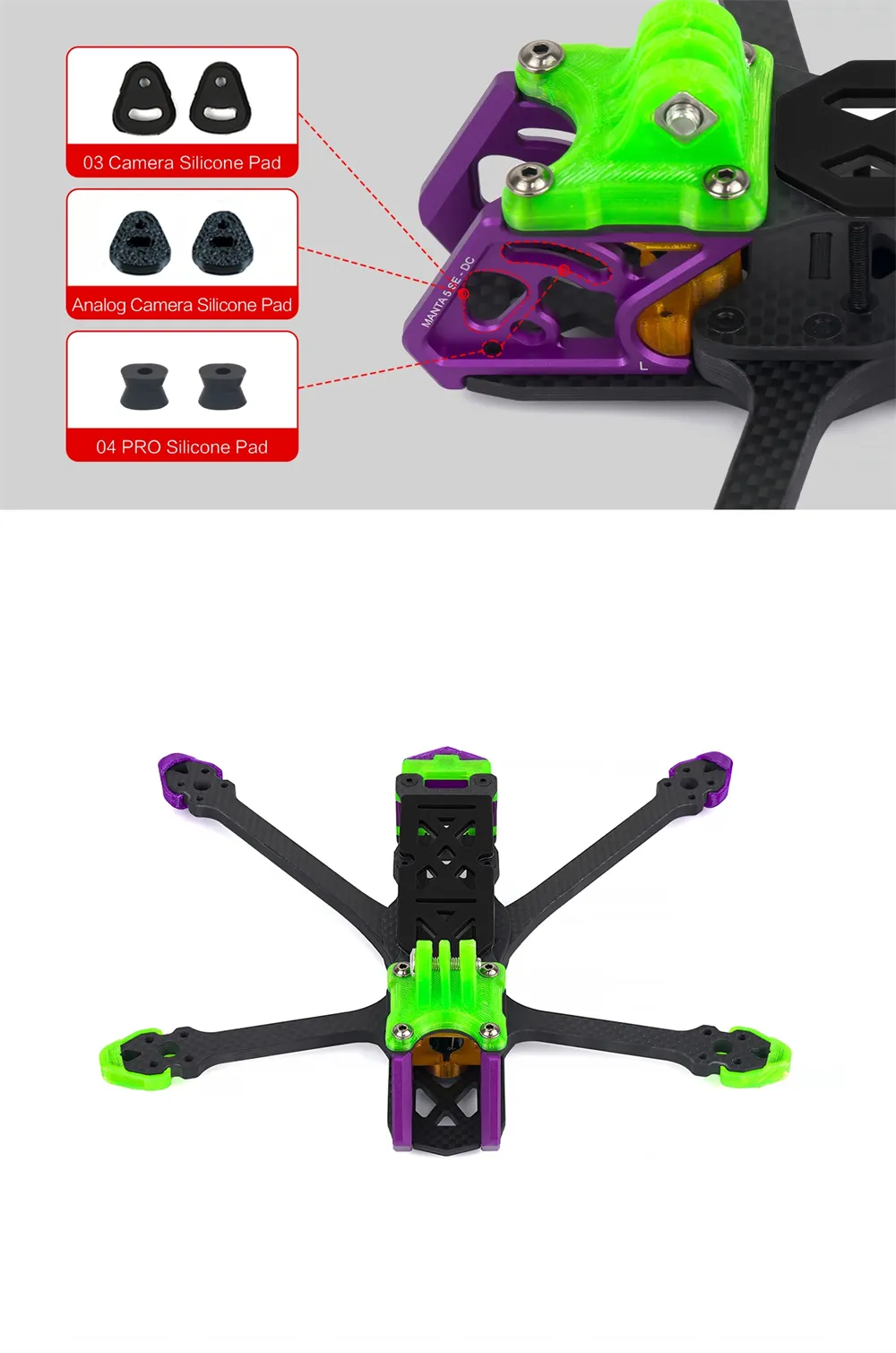 Axisflying Manta 5 SE DC 226mm Wheelbase 5 Inch 6S Frame Kit for RC DJI O4 PRO FPV Racing Drone Axisflying Manta 5 SE DC 226mm Wheelbase 5 Inch 6S Frame Kit for RC DJI O4 PRO FPV Racing Drone