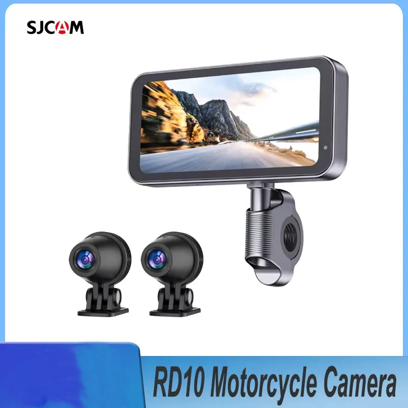 SJCAM RD10 6.25 inch Motorcycle Driving Monitoring Recorder CarPlay Android Auto Player Anti-Shake Dual 1080P HD IPS Touchscreen Front Rear Camera DVR Intelligent