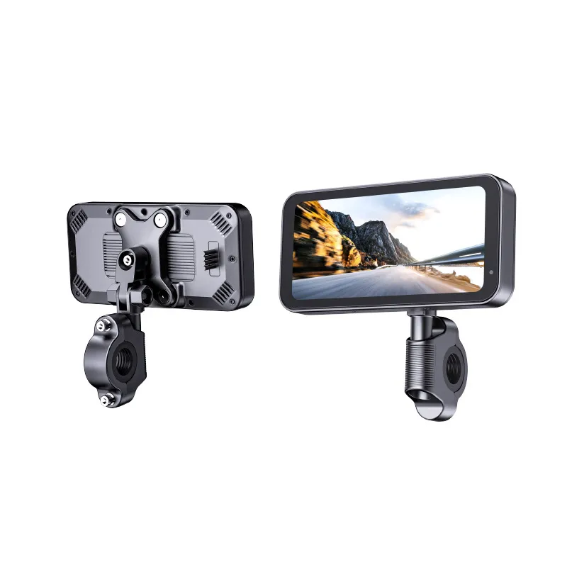 SJCAM RD10 6.25 inch Motorcycle Driving Monitoring Recorder CarPlay Android Auto Player Anti-Shake Dual 1080P HD IPS Touchscreen Front Rear Camera DVR Intelligent