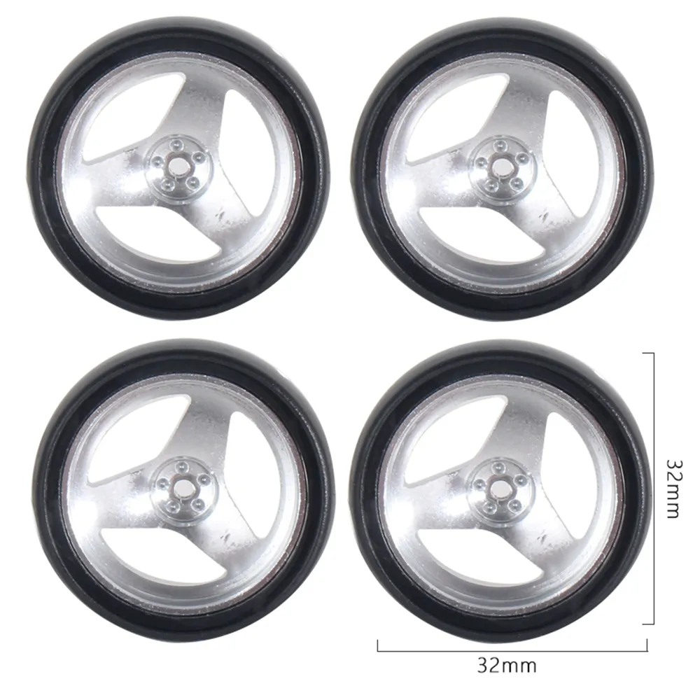 4PCS LDRC LD1801 LD1802 LD1803 LD1804 1/18 RC Car Upgraded Parts Drift Tires Metal Wheel Rims/Racing Tyres Vehicles Models Spare Accessories