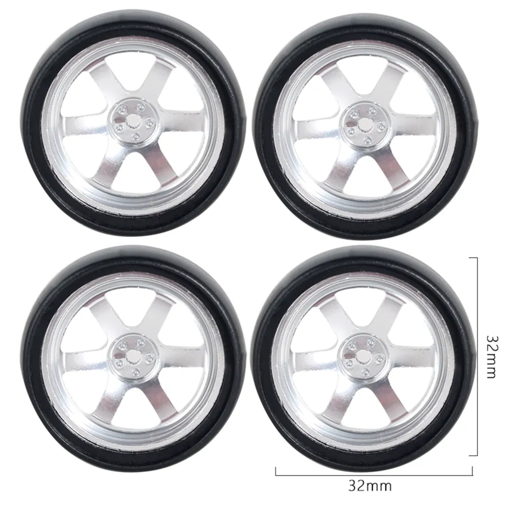 4PCS LDRC LD1801 LD1802 LD1803 LD1804 1/18 RC Car Upgraded Parts Drift Tires Metal Wheel Rims/Racing Tyres Vehicles Models Spare Accessories