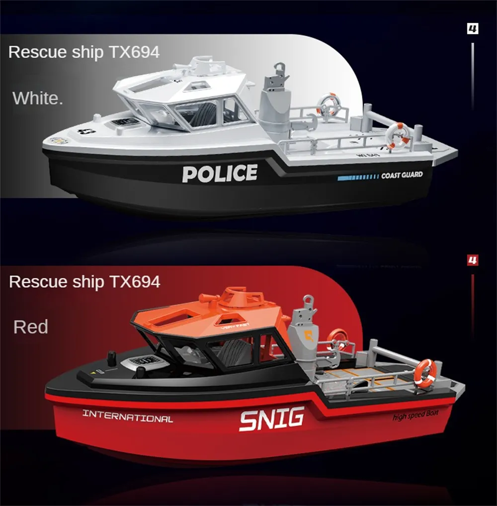 TY XIN TX694 RTR 2.4G Brushless RC Boat Waterproof Rescue Remote Control Ship High Speed Vehicles Models Toys