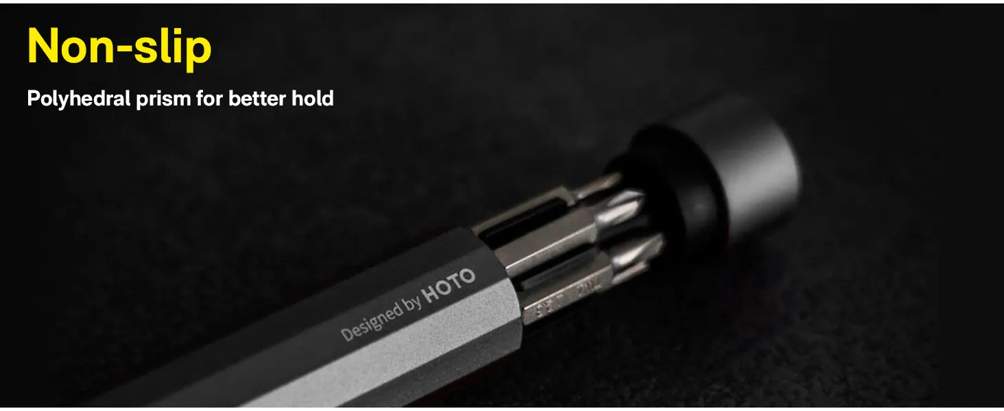 HOTO 24 in 1 Multi Bit Screwdriver Set Magnetic Precision Tool for Electronics Watches Phones Laptops Cameras Slate Grey Alloy Steel HOTO 24 in 1 Multi Bit Screwdriver Set Magnetic Precision Tool for Electronics Watches Phones Laptops Cameras Slate Grey Alloy Steel
