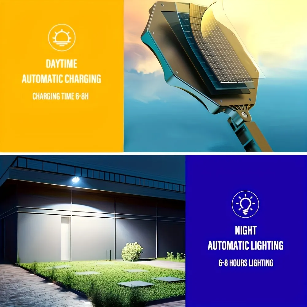 Outdoor Solar Street Light 168LED Solar Wall Light with Motion Sensor for Garden Warehouse and Exterior Wall