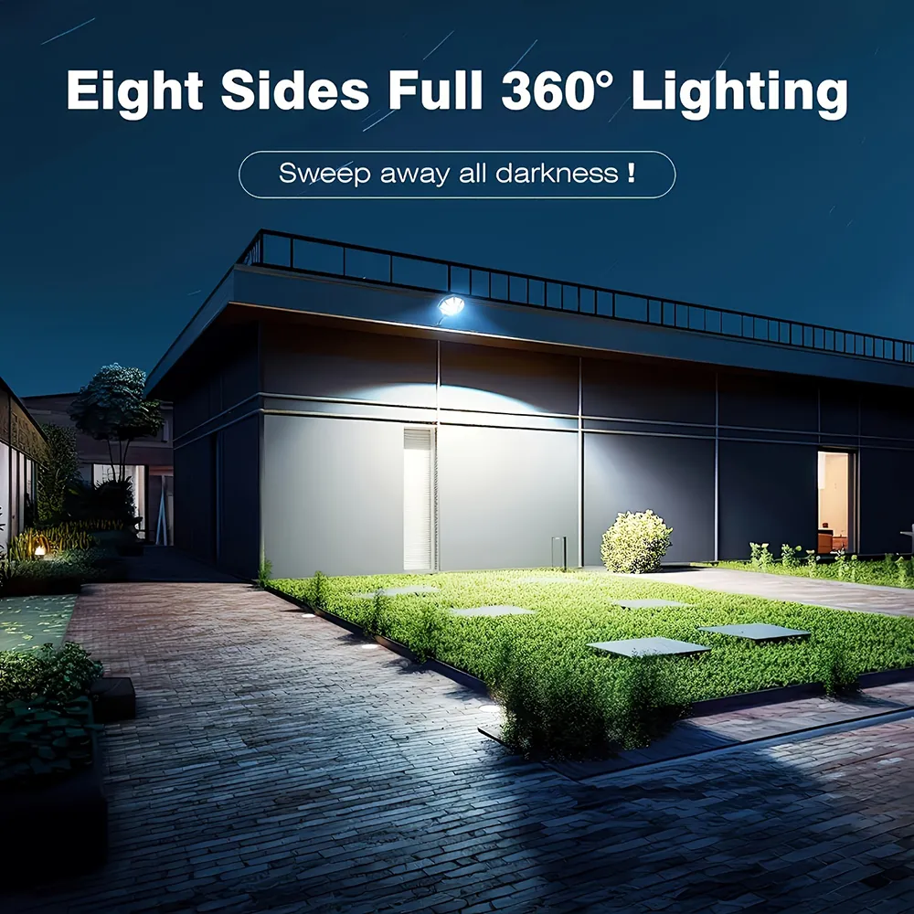 Outdoor Solar Street Light 168LED Solar Wall Light with Motion Sensor for Garden Warehouse and Exterior Wall