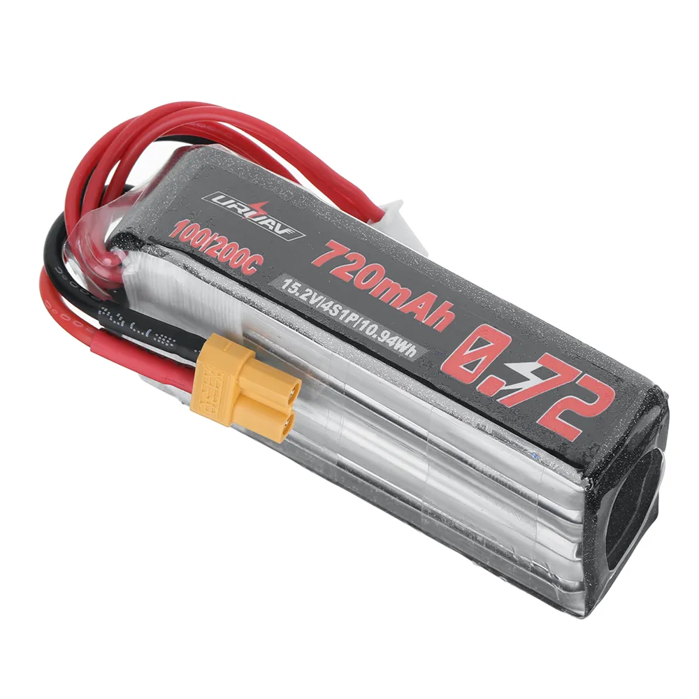 URUAV 15.2V 720mAh 100C 4S LiPo Battery XT30 Plug for GEPRC Cinelog30 V3 FPV Racing Drone URUAV 15.2V 720mAh 100C 4S LiPo Battery XT30 Plug for GEPRC Cinelog30 V3 FPV Racing Drone