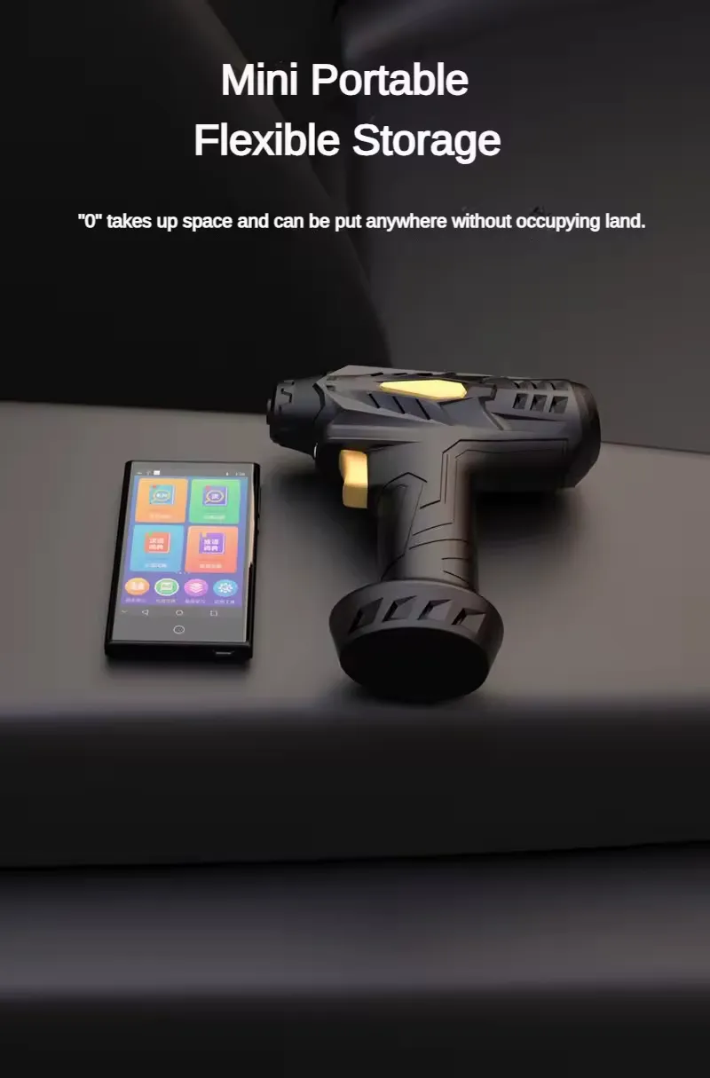 150PSI Cordless Smart Touch Inflator Pump Car Air Pump Portable Digital Display Electric Car Tire Inflator with LED Lighting