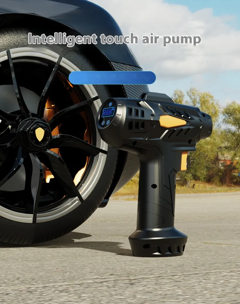 150PSI Cordless Smart Touch Inflator Pump Car Air Pump Portable Digital Display Electric Car Tire Inflator with LED Lighting