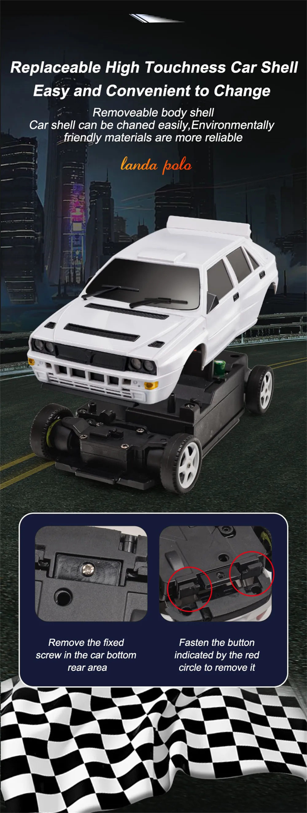 LDRC 2802 7.4V 2s Battery 206 RTR 1/28 2.4G 4WD RC Car Drift LED Light On-Road Full Proportional Racing Vehicles Models Toys