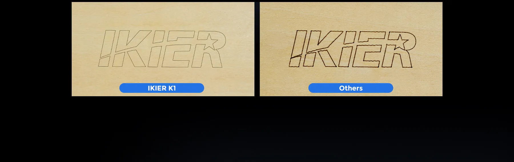 iKier K1 Pro 24W Laser Engraving Machine Engraver With 4.3 Touch Screen 800mm/s Ultra Fast Speed Motorized Z-axis Autofocus
