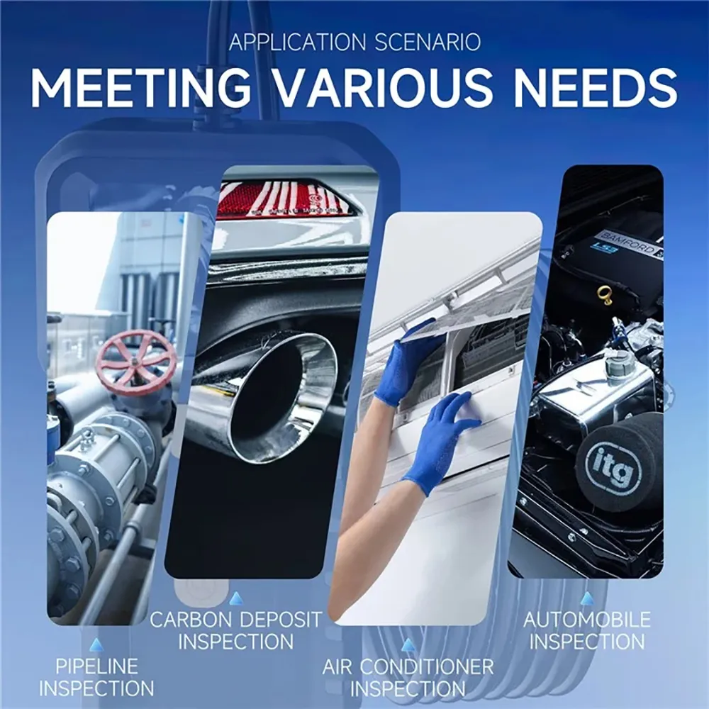2m/5m/10m Handheld Car Detector Industrial Endoscope Camera 8mm Probe 2 Inch HD Screen 1920 x 1080P Pipeline Waterproof Portable 2m/5m/10m Handheld Car Detector Industrial Endoscope Camera 8mm Probe 2 Inch HD Screen 1920 x 1080P Pipeline Waterproof Portable