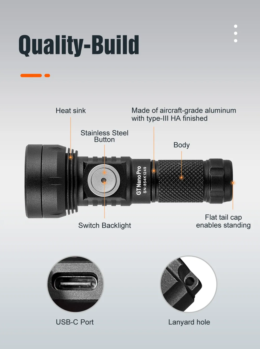 Lumintop GT NANO PRO V3.0 1600 Lumen 150M Compact LED Keychain Flashlight 10280 Battery Mini Powerful LED Torch Camping Light