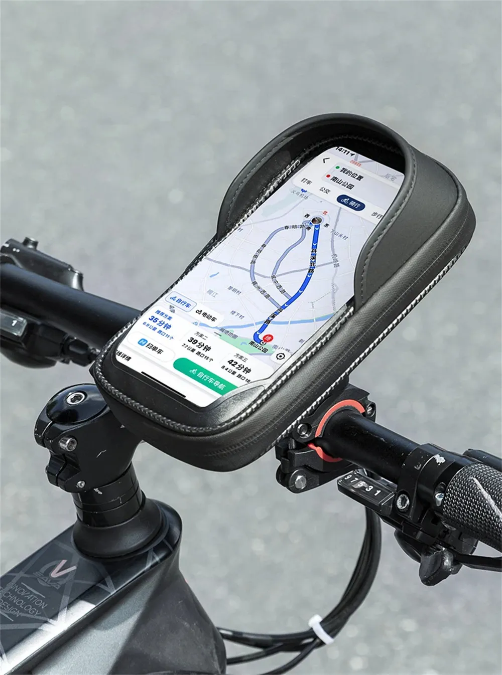 ROCKBROS B17-7 6.2'' Portable Touch Screen Phone Holder Bicycle Bag 360° Adjustable Waterproof Bike Front Frame Bag ROCKBROS B17-7 6.2'' Portable Touch Screen Phone Holder Bicycle Bag 360° Adjustable Waterproof Bike Front Frame Bag