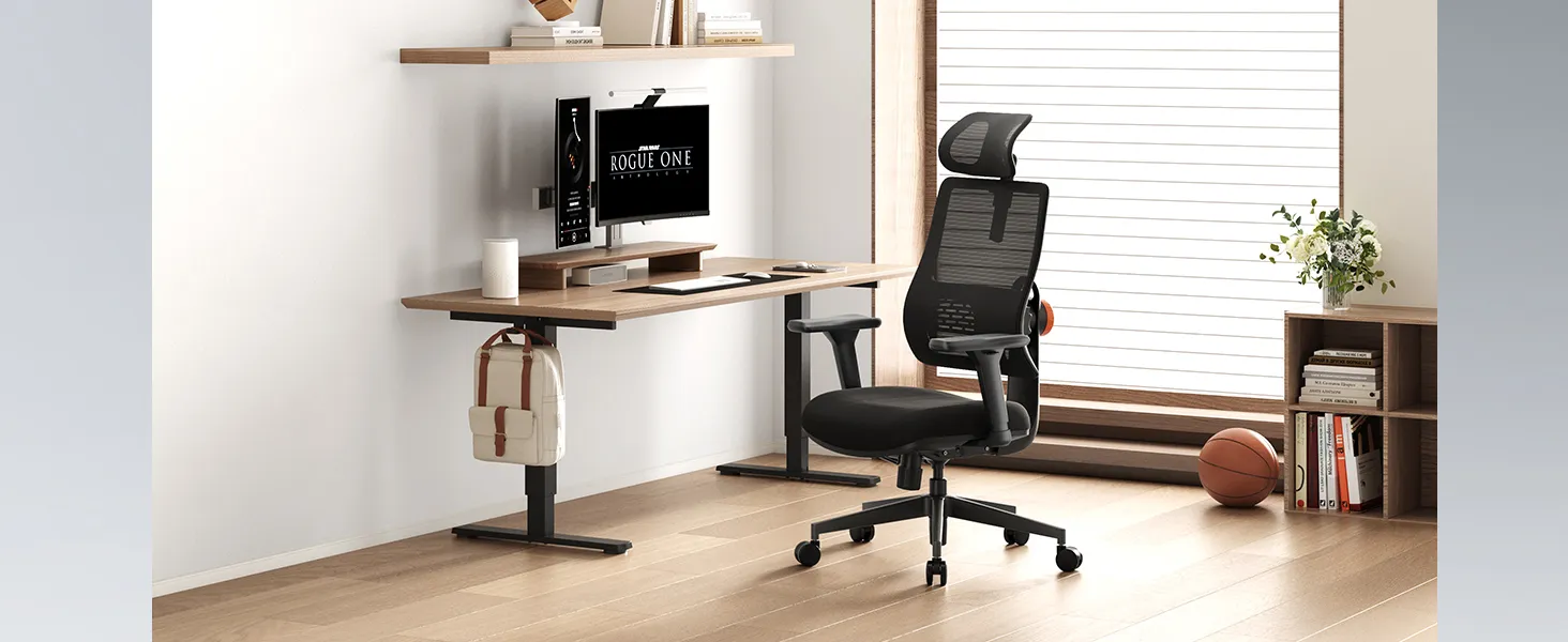 NEWTRAL MAGICH003 High Back Ergonomic Chair Auto-Following Backrest Adjustable Headrest Seat Depth Adaptive Lower Back Support 100-300 lbs Height Capacity
