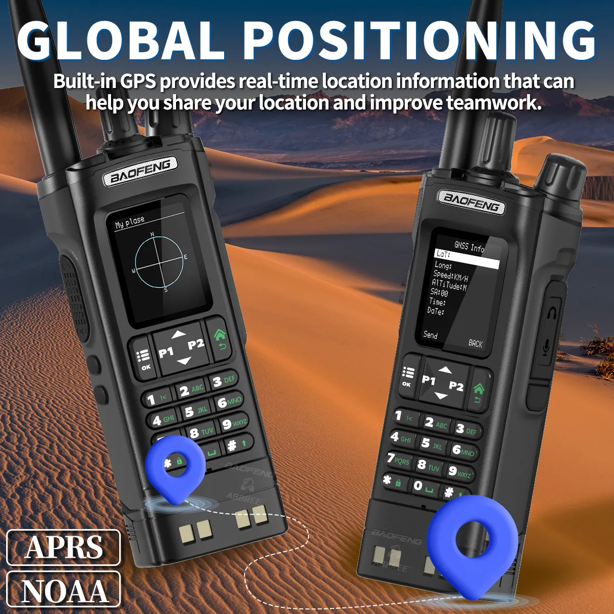Baofeng DM-32UV 8W パワー DMR デジタルアナログトランシーバー 2.0 TFT GPS APRS 4000チャンネル NOAA VOX Type-C 双方向ラジオ イヤホン付き