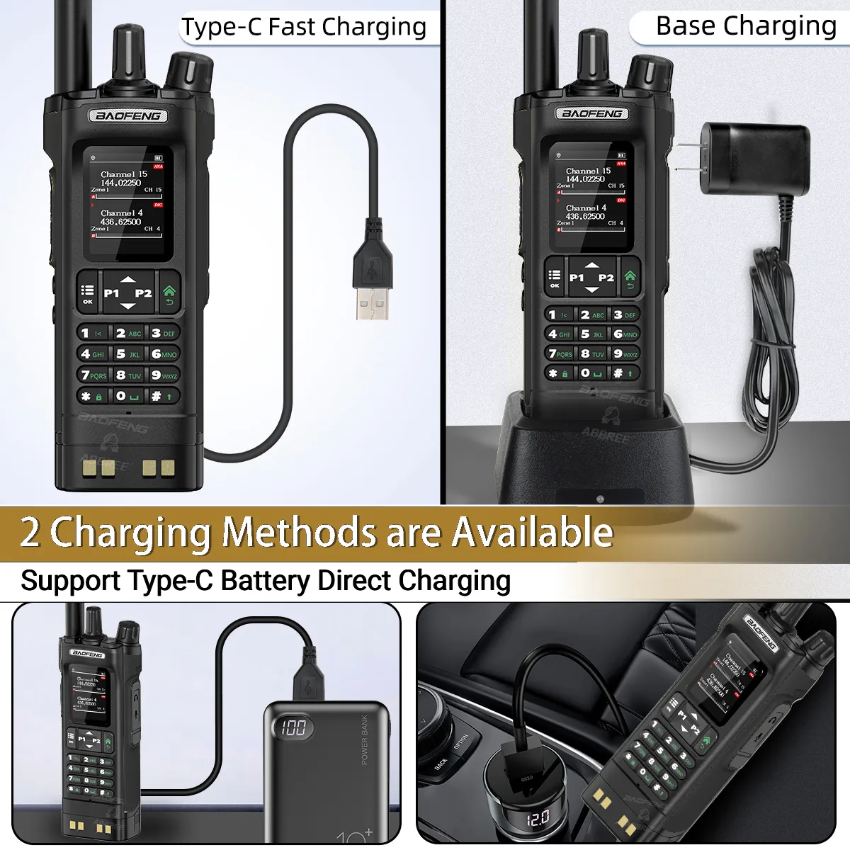 Baofeng DM-32UV 8W パワー DMR デジタルアナログトランシーバー 2.0 TFT GPS APRS 4000チャンネル NOAA VOX Type-C 双方向ラジオ イヤホン付き