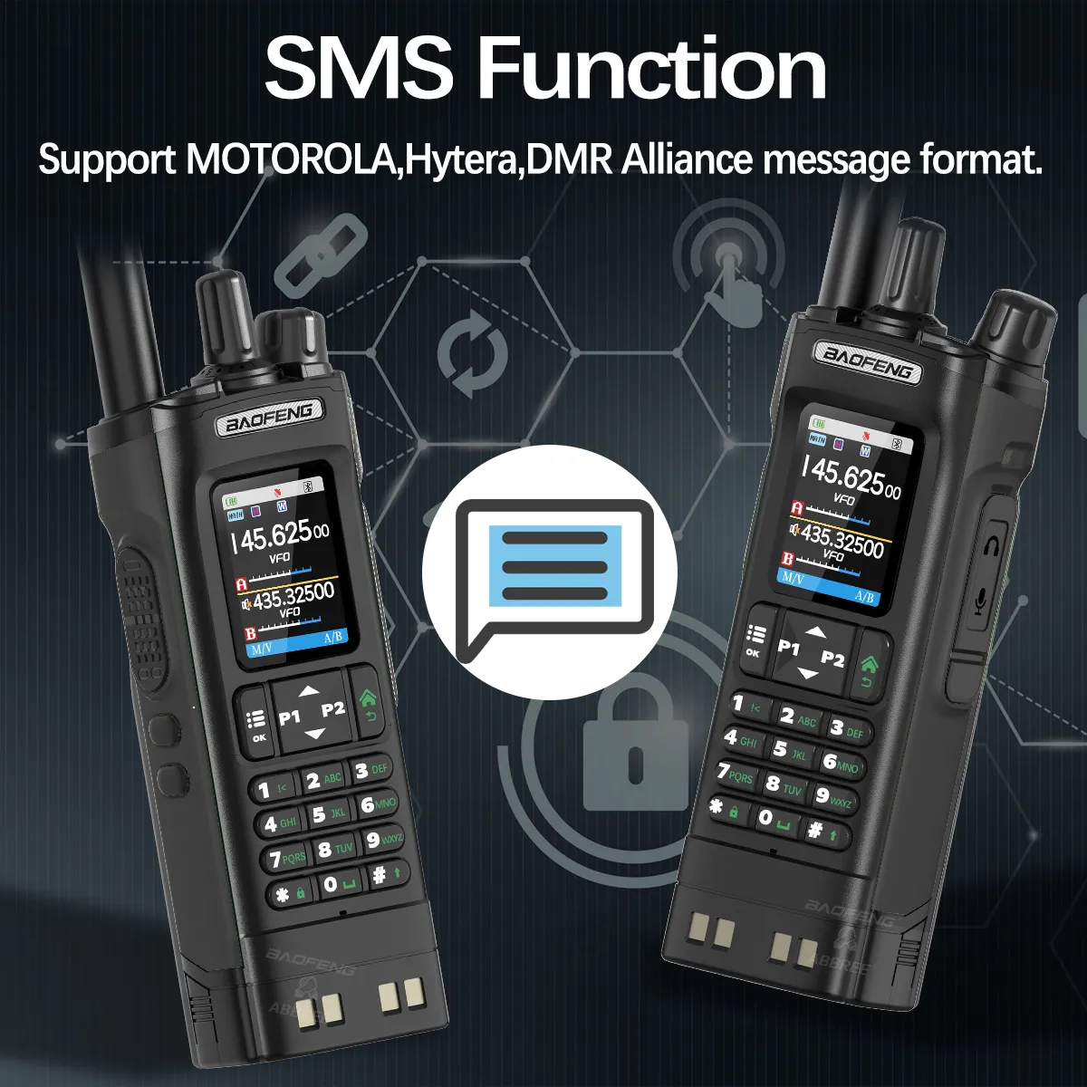 Baofeng DM-32UV 8W パワー DMR デジタルアナログトランシーバー 2.0 TFT GPS APRS 4000チャンネル NOAA VOX Type-C 双方向ラジオ イヤホン付き