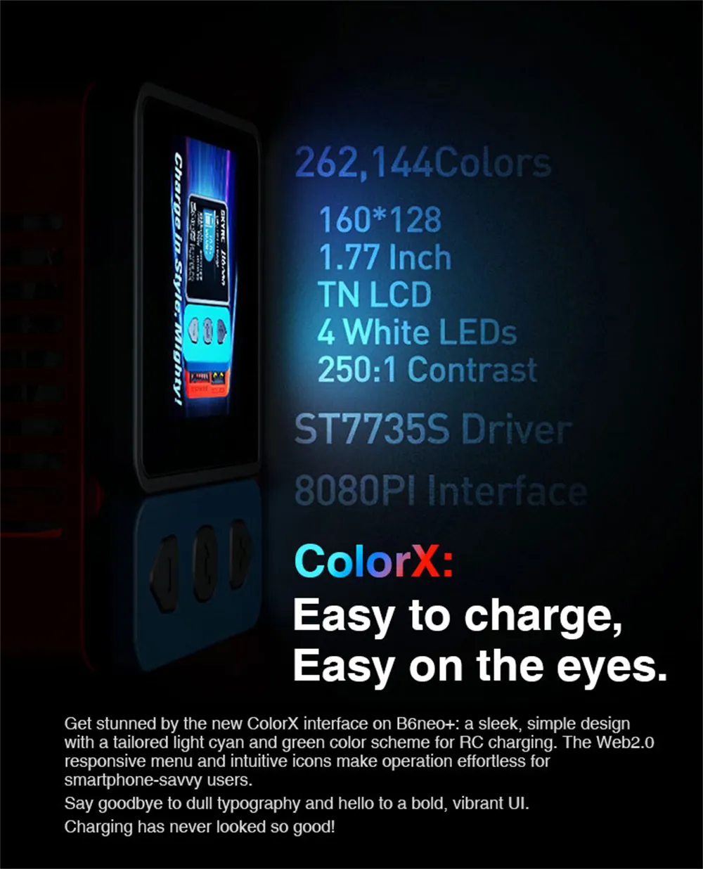 SkyRC B6neo+ DC 240W 10A PD 126W Multi-function Smart Charger for RC Aircraft Charge 1-6cells LiPo/LiFe/LiIon/LiHV 2-15cells NiMH/NiCd 3S/6S/12S Pb Battery