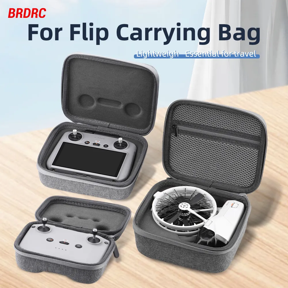 BRDRC Portable Waterproof Storage Shoulder Bag Handbag Carrying Box Case for DJI FLIP Drone Remote Controller Combo Set