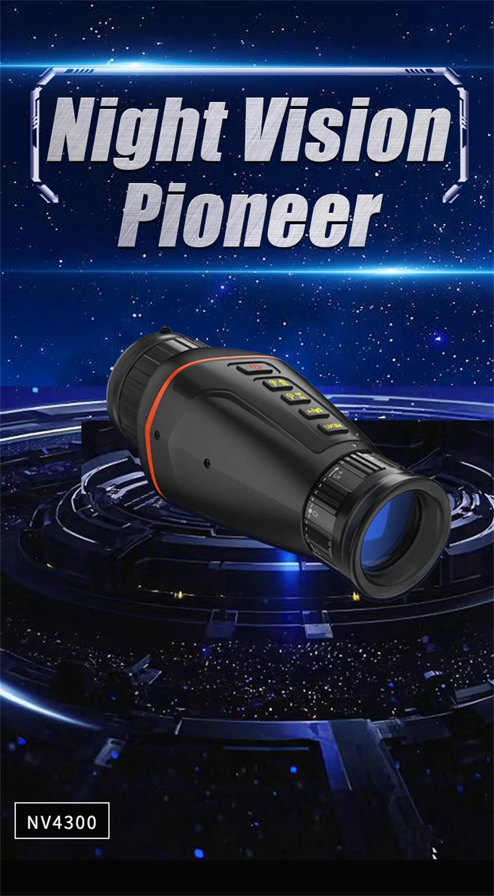 IPRee NV4300 Night Vision Monocular 4K 7X IR Telescope 8 Digital Zoom in 100% Darkness Taking Photos and Video NVG Hunting Scope Goggle IPRee NV4300 Night Vision Monocular 4K 7X IR Telescope 8 Digital Zoom in 100% Darkness Taking Photos and Video NVG Hunting Scope Goggle