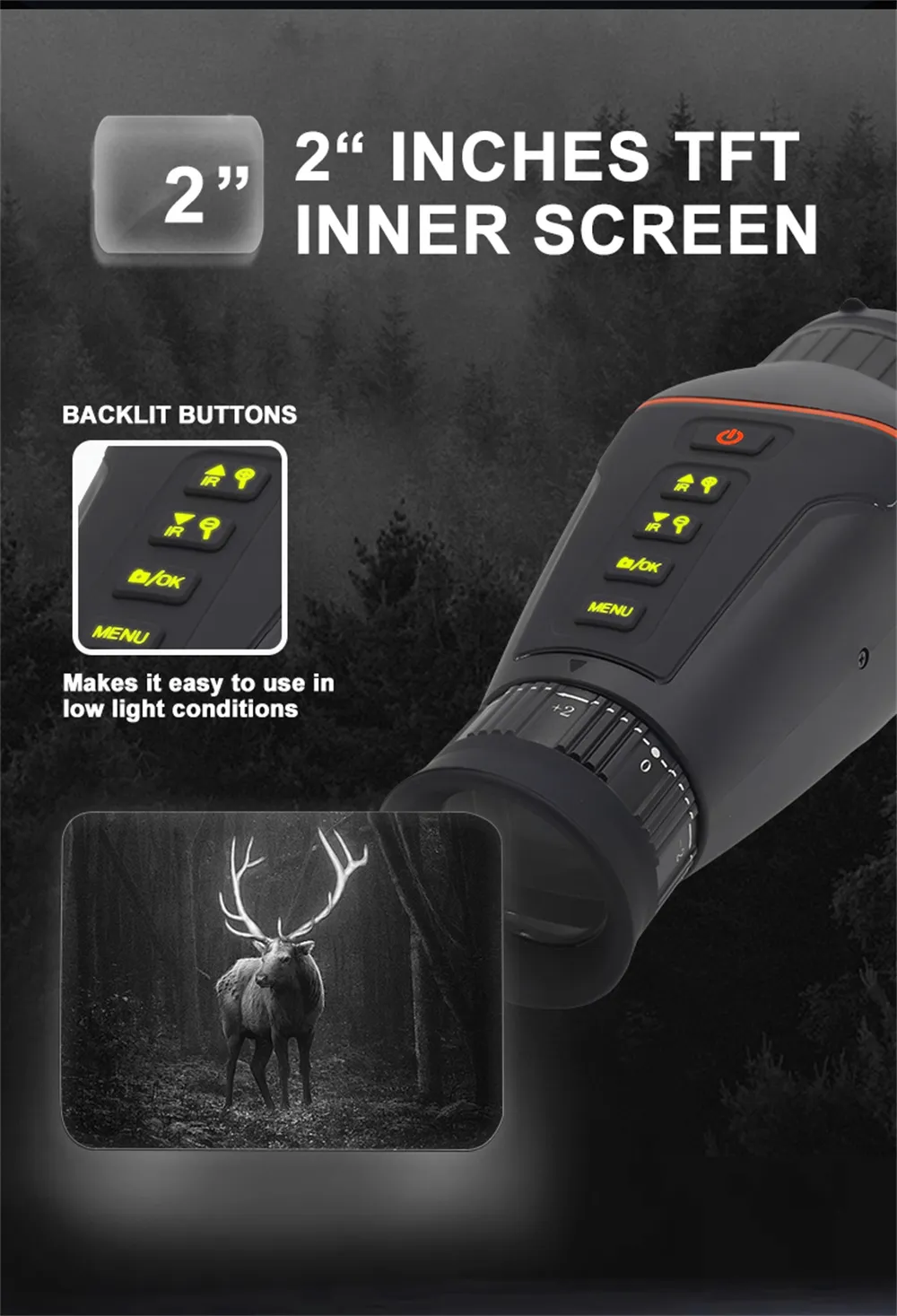 IPRee NV4300 Night Vision Monocular 4K 7X IR Telescope 8 Digital Zoom in 100% Darkness Taking Photos and Video NVG Hunting Scope Goggle IPRee NV4300 Night Vision Monocular 4K 7X IR Telescope 8 Digital Zoom in 100% Darkness Taking Photos and Video NVG Hunting Scope Goggle