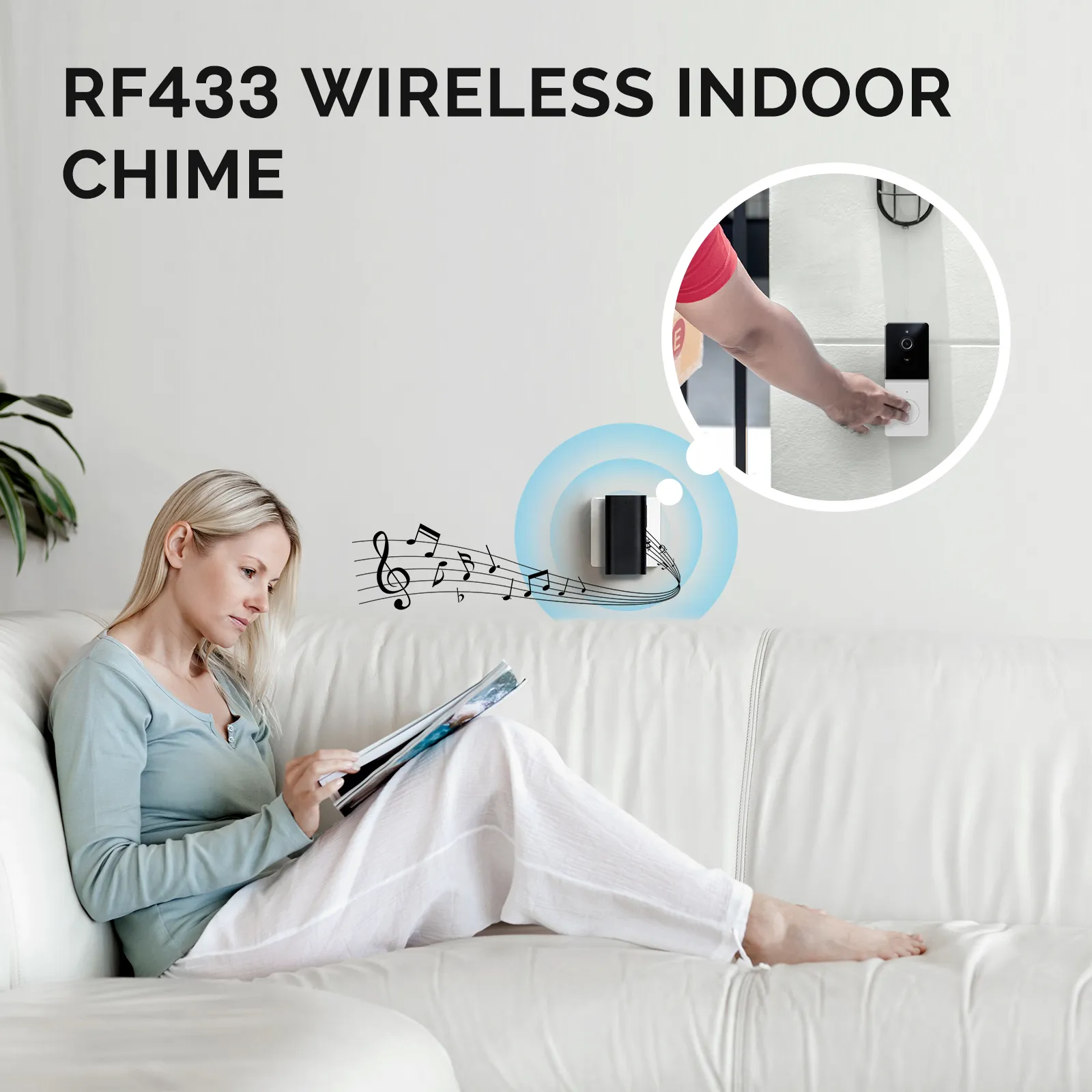 MoesHouse Tuya Smart WiFi Video Doorbell 1080P HD 140° Wide Angle Motion Detection 2-Way Audio IP65 Waterproof 5000mAh Battery Alexa Cloud SD Storage Wireless Chime Visual Door Bell MoesHouse Tuya Smart WiFi Video Doorbell 1080P HD 140° Wide Angle Motion Detection 2-Way Audio IP65 Waterproof 5000mAh Battery Alexa Cloud SD Storage Wireless Chime Visual Door Bell