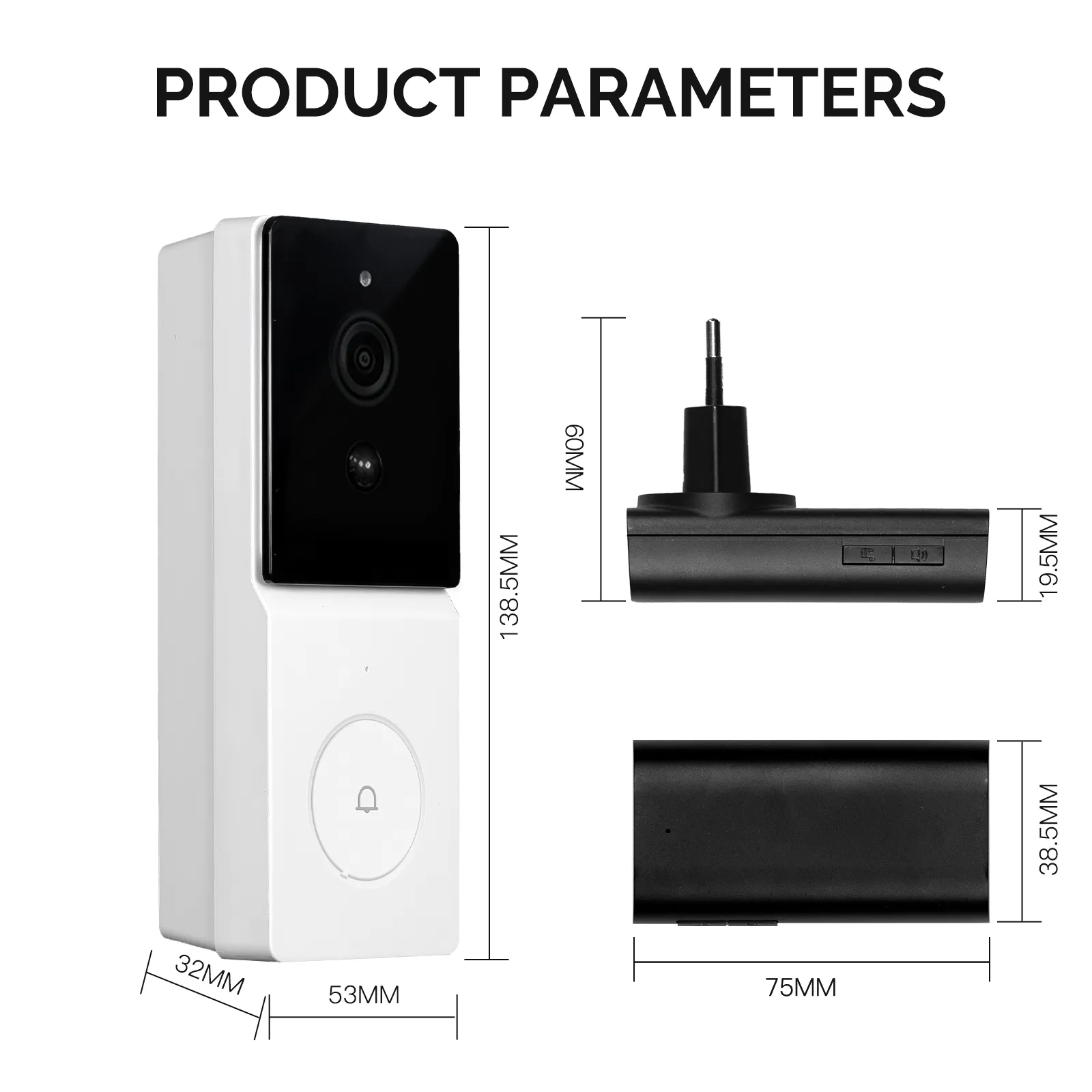MoesHouse Tuya Smart WiFi Video Doorbell 1080P HD 140° Wide Angle Motion Detection 2-Way Audio IP65 Waterproof 5000mAh Battery Alexa Cloud SD Storage Wireless Chime Visual Door Bell MoesHouse Tuya Smart WiFi Video Doorbell 1080P HD 140° Wide Angle Motion Detection 2-Way Audio IP65 Waterproof 5000mAh Battery Alexa Cloud SD Storage Wireless Chime Visual Door Bell