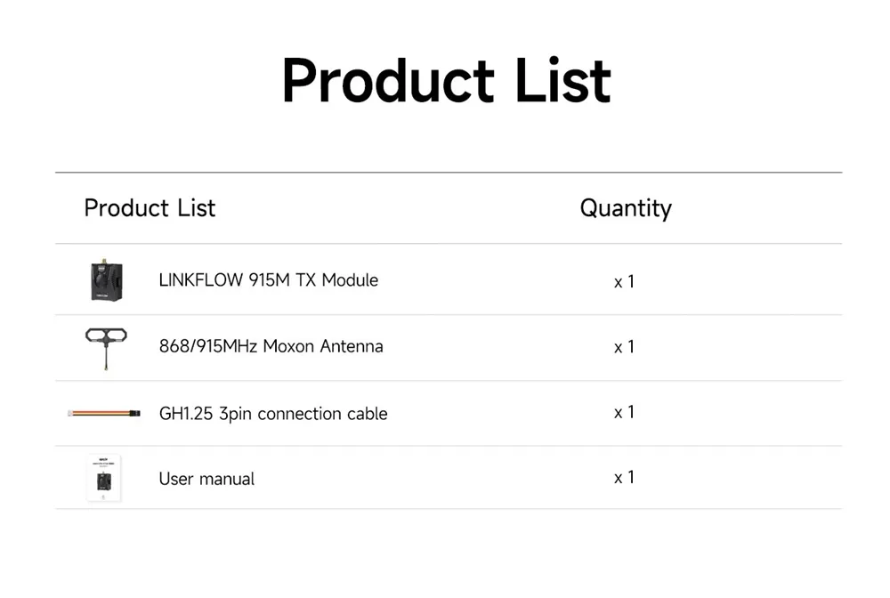GEPRC LINKFLOW 868/915MHz 2W ELRS Open-Source 2000mW High Power TCXO TX Module With Moxon Antenna for FPV Racer Drones