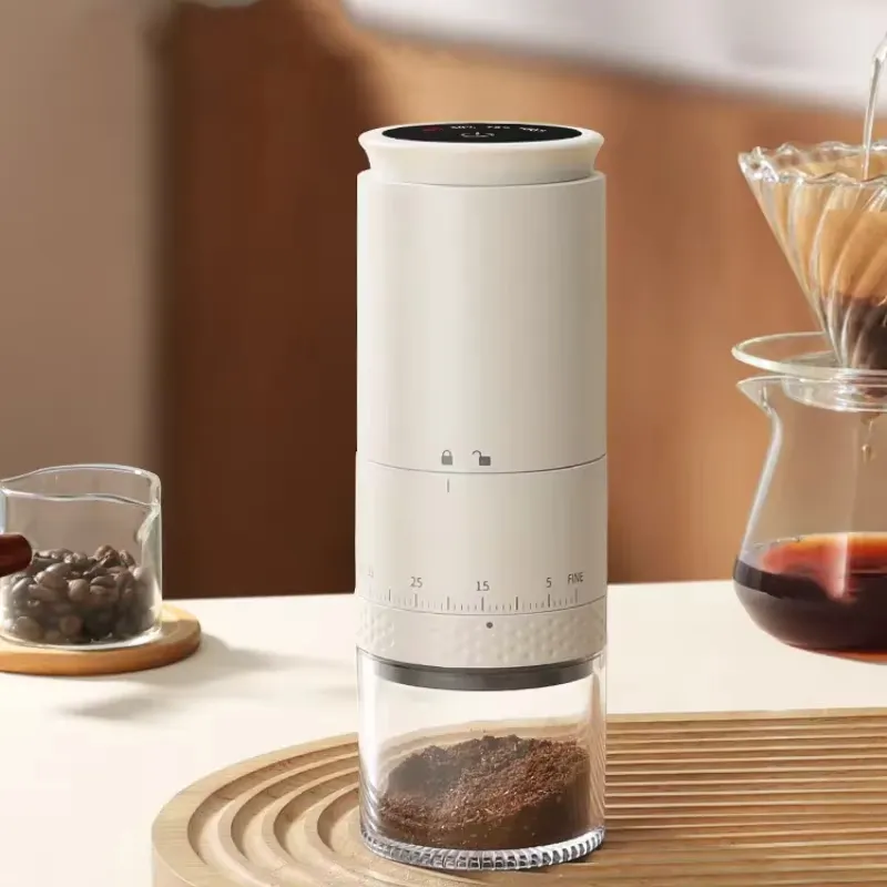 1500mAh Electric Coffee Grinder Conical Coffee with LED Touch Screen Burr Grinder Externally Adjustable Bean Grinding Machine Kaffe Bohnen Grinder