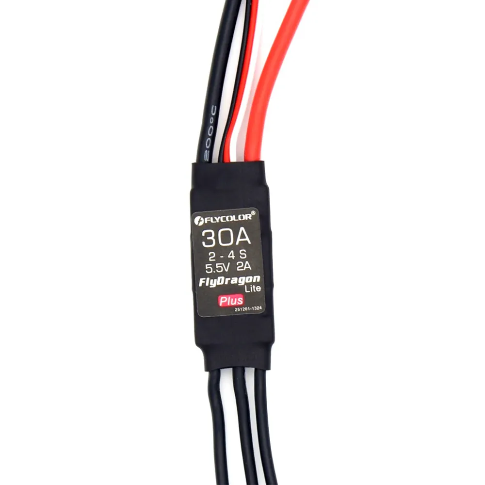 FLYCOLOR FlyDragon Lite Plus 30A 2-4S Dual Way Brushless ESC With 5.5V/2A BEC for Fixed Wing RC Airplane FLYCOLOR FlyDragon Lite Plus 30A 2-4S Dual Way Brushless ESC With 5.5V/2A BEC for Fixed Wing RC Airplane