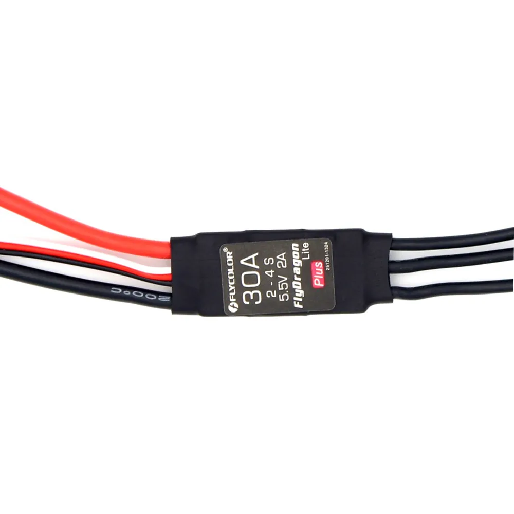 FLYCOLOR FlyDragon Lite Plus 30A 2-4S Dual Way Brushless ESC With 5.5V/2A BEC for Fixed Wing RC Airplane FLYCOLOR FlyDragon Lite Plus 30A 2-4S Dual Way Brushless ESC With 5.5V/2A BEC for Fixed Wing RC Airplane