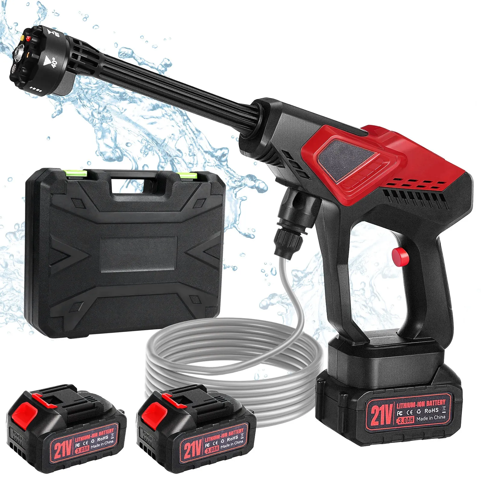 Andeman コードレス高圧洗浄機(3.0Ahバッテリー2個付き)、800 PSI 1.5 GPM ポータブル高圧洗浄機(6 in 1ノズル付き)、車、フェンス、車道、家庭用、パティオ用パワー洗浄機 Andeman コードレス高圧洗浄機(3.0Ahバッテリー2個付き)、800 PSI 1.5 GPM ポータブル高圧洗浄機(6 in 1ノズル付き)、車、フェンス、車道、家庭用、パティオ用パワー洗浄機