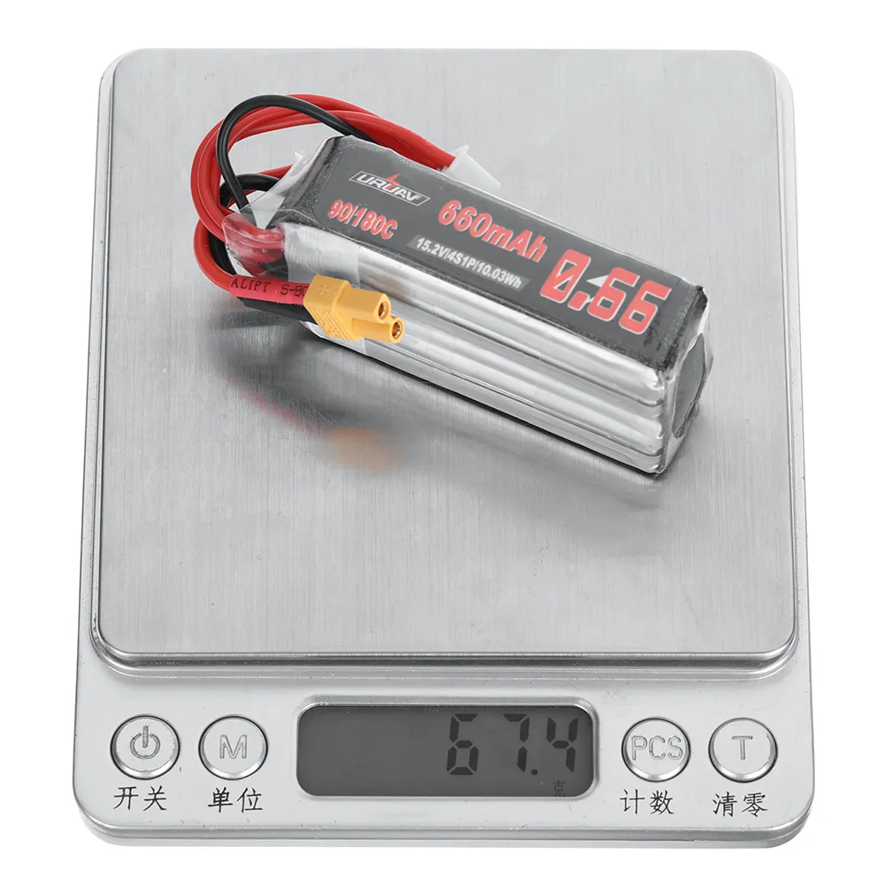 URUAV 15.2V 660mAh 90C 4S LiPo Battery XT30 Plug for GEPRC Cinelog30 V3 FPV Racing Drone