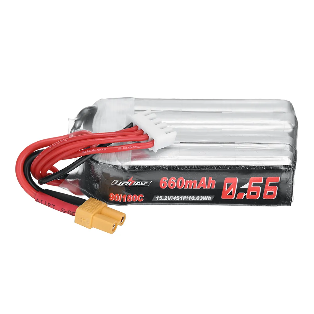 URUAV 15.2V 660mAh 90C 4S LiPo Battery XT30 Plug for GEPRC Cinelog30 V3 FPV Racing Drone