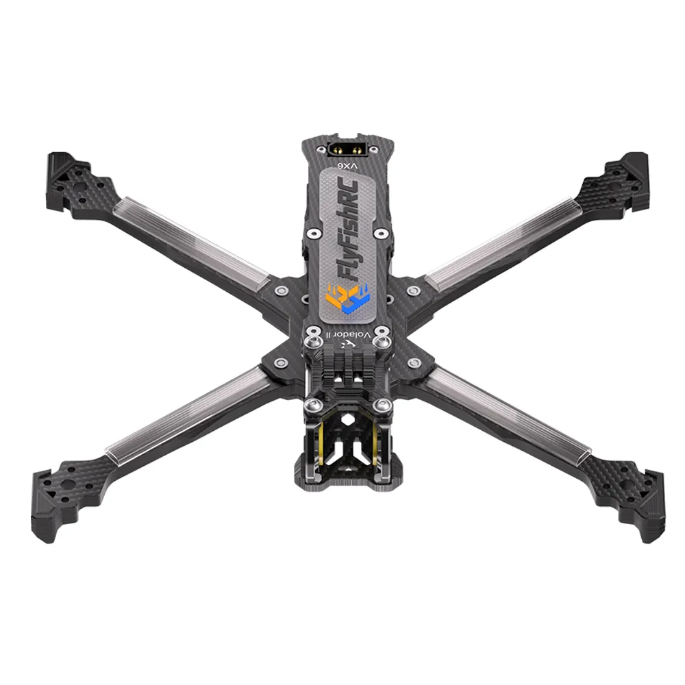FlyfishRC Volador II VX6 V2 268mm Wheelbase 6 Inch T700 Carbon Fiber Frame Kit Support DJI O4 Air Unit for DIY RC FPV Racing Drone