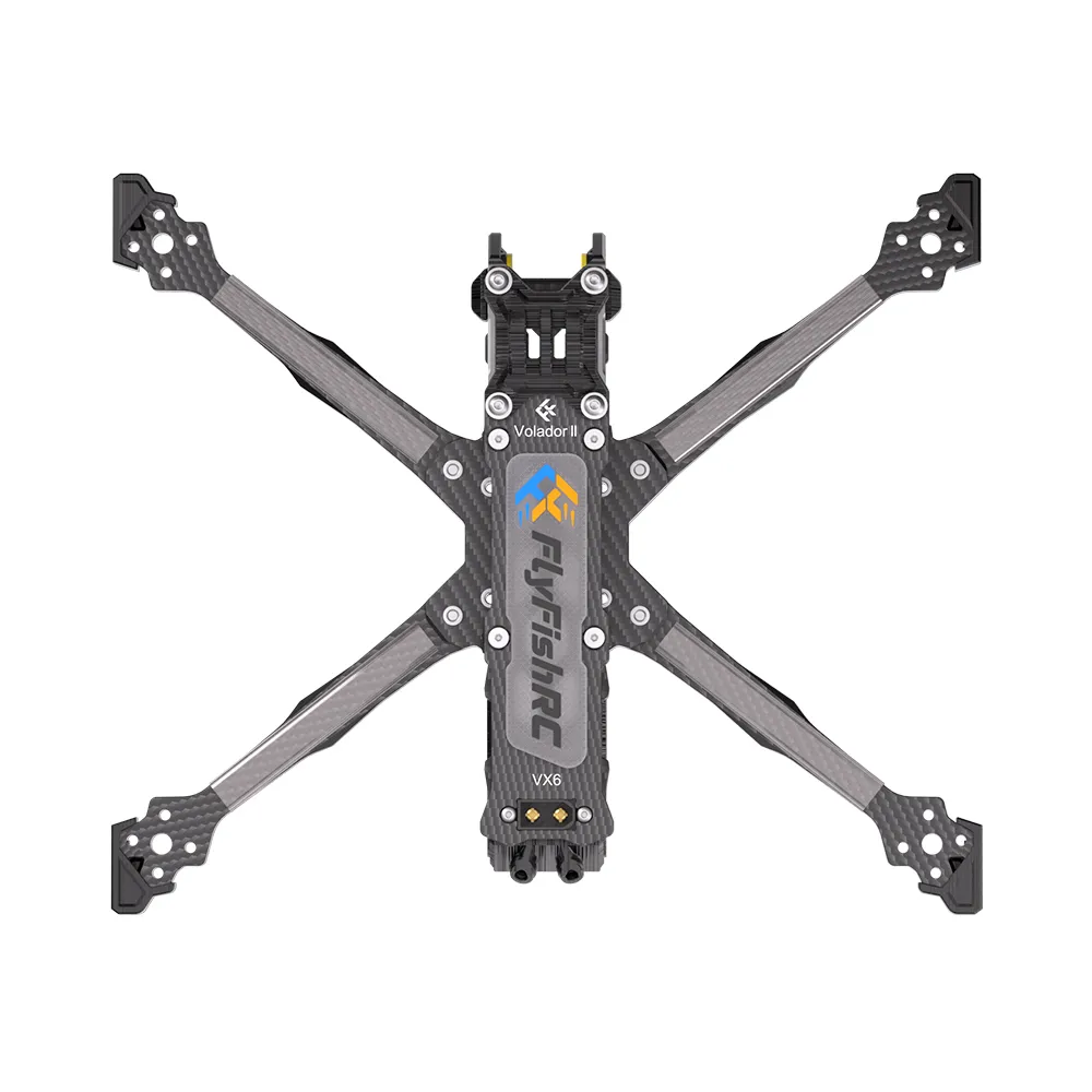 FlyfishRC Volador II VX6 V2 268mm Wheelbase 6 Inch T700 Carbon Fiber Frame Kit Support DJI O4 Air Unit for DIY RC FPV Racing Drone