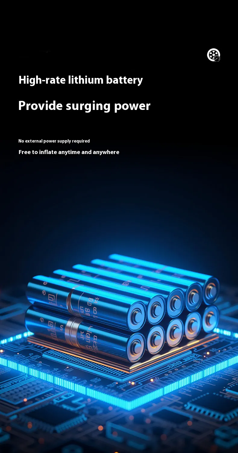 150PSI Portable Car Air Pump Electric Car Tire Car High Pressure Digital Display Inflatable Pump Built-in LED Light