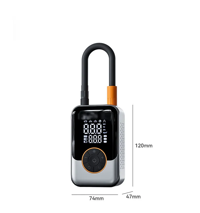 150PSI Portable Car Air Pump Electric Car Tire Car High Pressure Digital Display Inflatable Pump Built-in LED Light